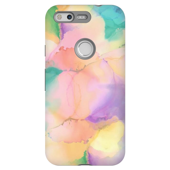 Pixel StrongFit Rainbow watercolor abstract painting - modern splats by Oana 