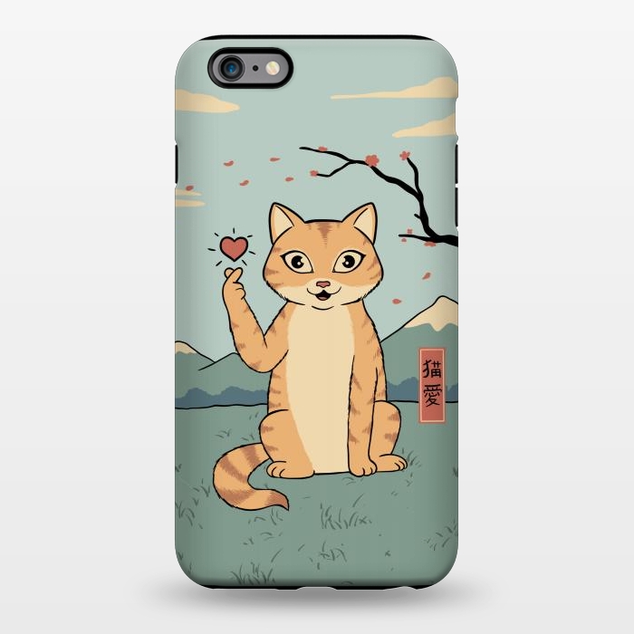 iPhone 6/6s plus StrongFit Cat finger heart symbol by Coffee Man