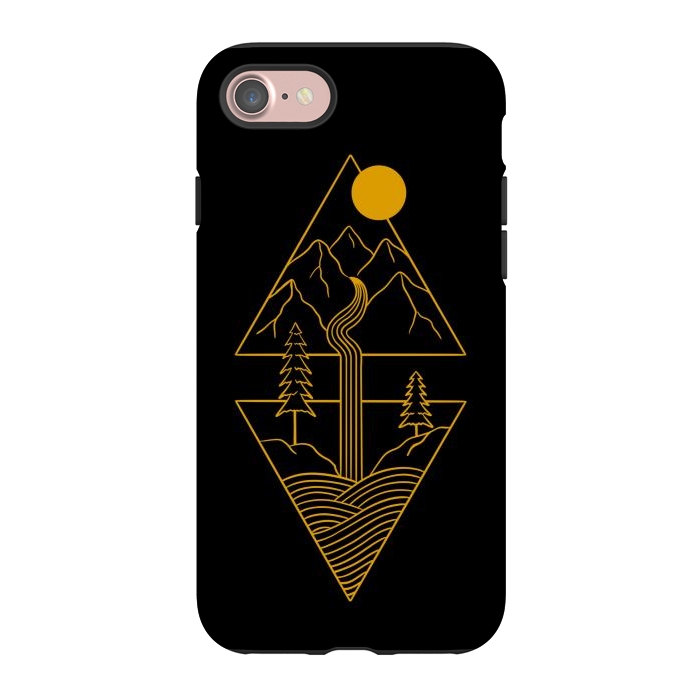 iPhone 7 StrongFit Nature minimal golden by Coffee Man