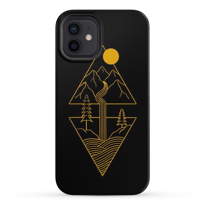 iPhone 12 StrongFit Nature minimal golden by Coffee Man