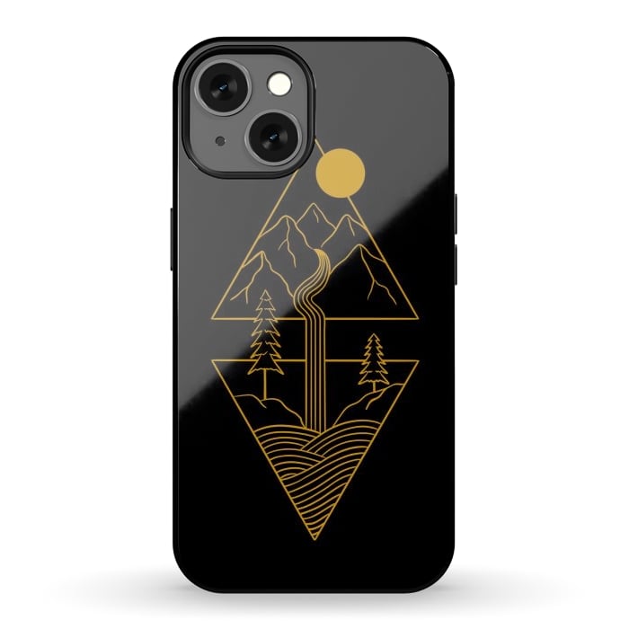 iPhone 13 StrongFit Nature minimal golden by Coffee Man