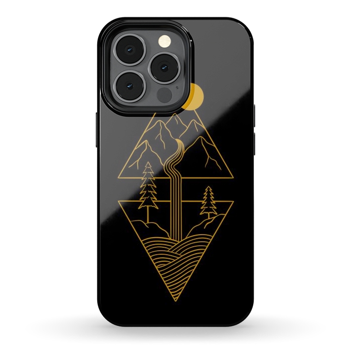 iPhone 13 pro StrongFit Nature minimal golden by Coffee Man