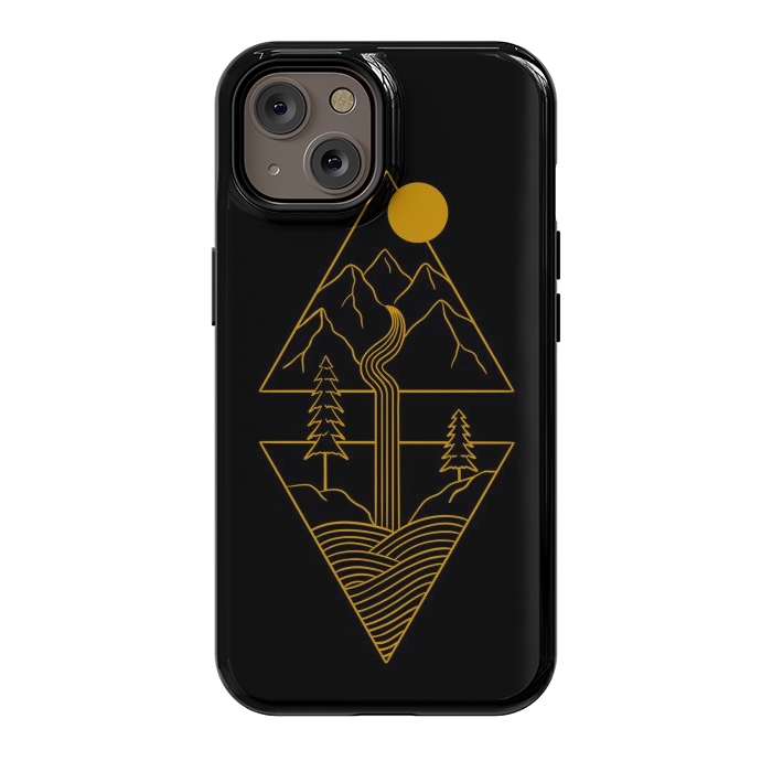 iPhone 14 StrongFit Nature minimal golden by Coffee Man