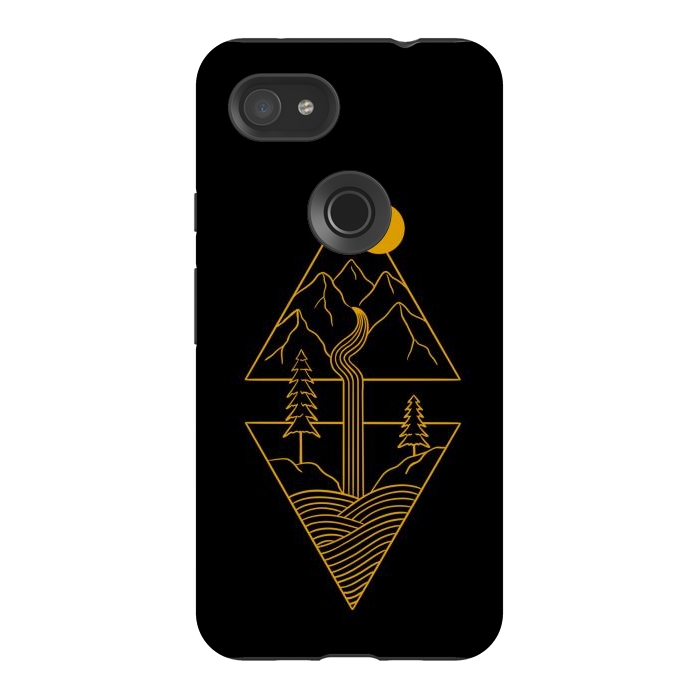 Pixel 3AXL StrongFit Nature minimal golden by Coffee Man
