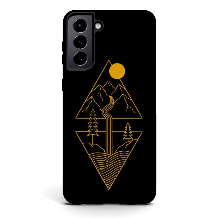 Galaxy S21 plus StrongFit Nature minimal golden by Coffee Man