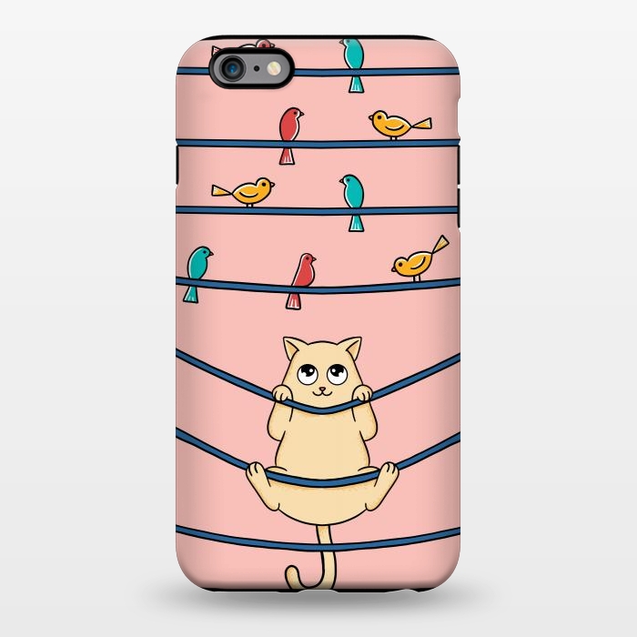 iPhone 6/6s plus StrongFit Cat and birds by Coffee Man