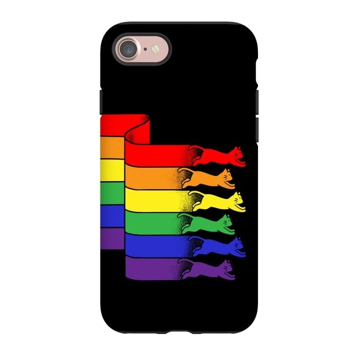 iPhone 7 StrongFit Cats Rainbow flag by Coffee Man