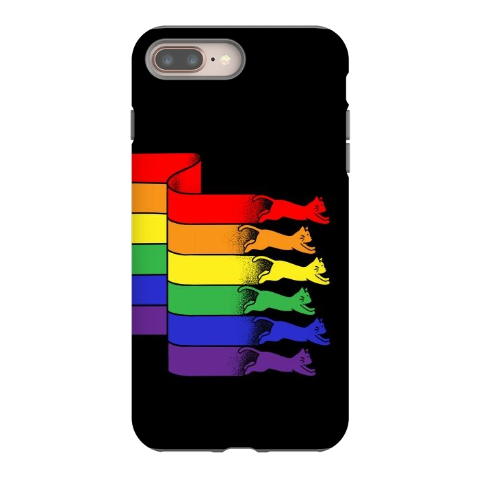 iPhone 8 plus StrongFit Cats Rainbow flag by Coffee Man