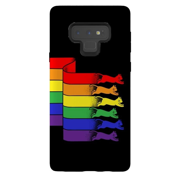 Galaxy Note 9 StrongFit Cats Rainbow flag by Coffee Man
