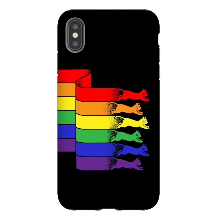 iPhone Xs Max StrongFit Cats Rainbow flag by Coffee Man