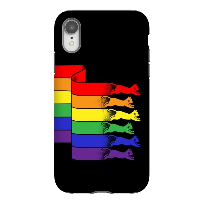 iPhone Xr StrongFit Cats Rainbow flag by Coffee Man