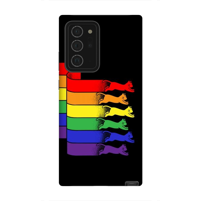 Galaxy Note 20 Ultra StrongFit Cats Rainbow flag by Coffee Man