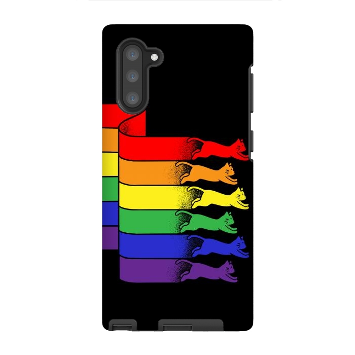 Galaxy Note 10 StrongFit Cats Rainbow flag by Coffee Man
