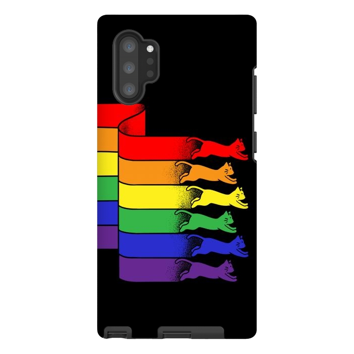 Galaxy Note 10 plus StrongFit Cats Rainbow flag by Coffee Man