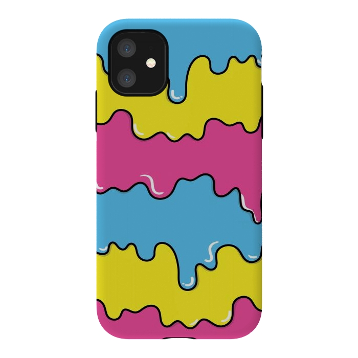 iPhone 11 StrongFit Melted colors by Coffee Man