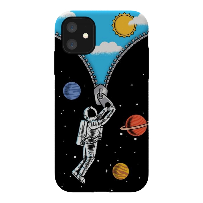 iPhone 11 StrongFit Space and sky by Coffee Man