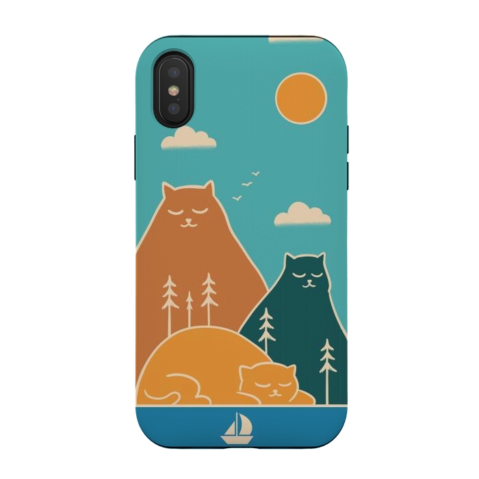 iPhone Xs / X StrongFit Cats mountains nature by Coffee Man