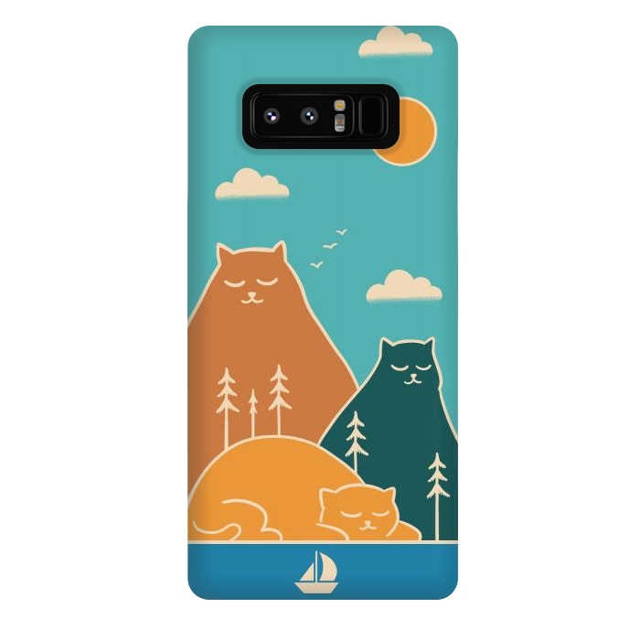 Galaxy Note 8 StrongFit Cats mountains nature by Coffee Man