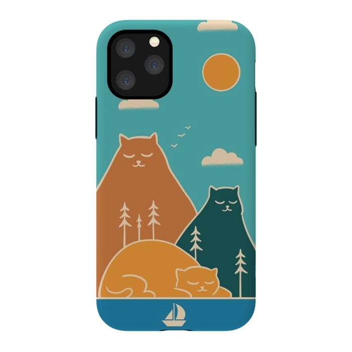 iPhone 11 Pro StrongFit Cats mountains nature by Coffee Man
