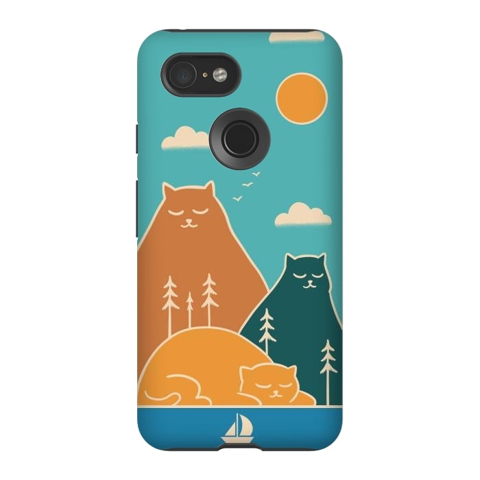 Pixel 3 StrongFit Cats mountains nature by Coffee Man