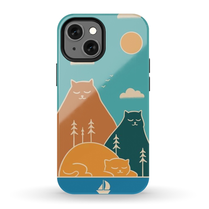 iPhone 12 mini StrongFit Cats mountains nature by Coffee Man