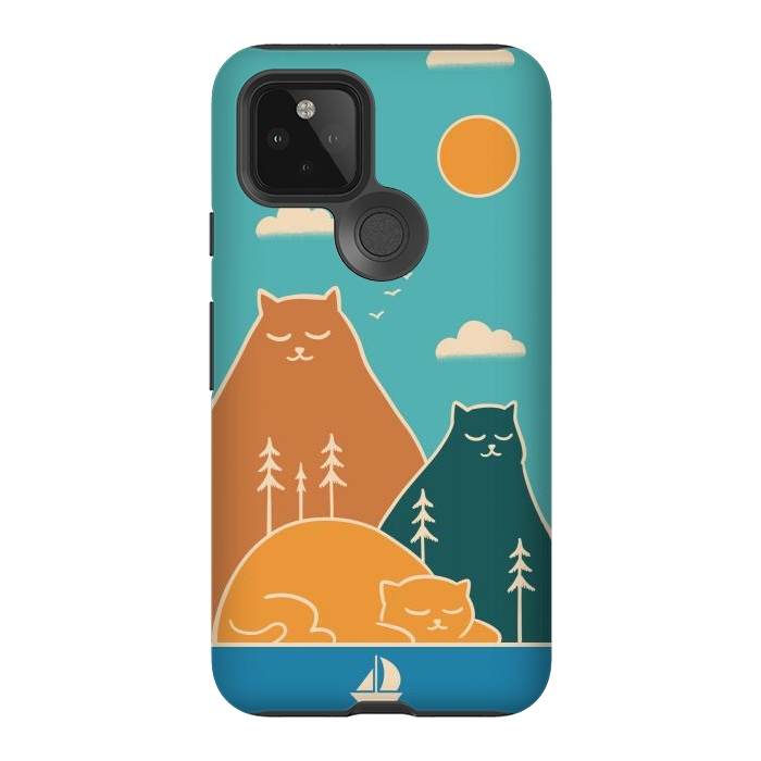 Pixel 5 StrongFit Cats mountains nature by Coffee Man