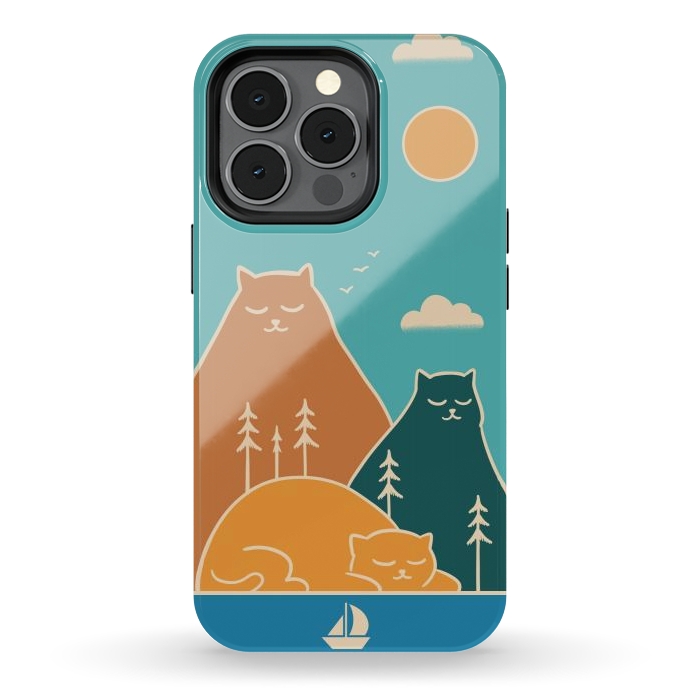 iPhone 13 pro StrongFit Cats mountains nature by Coffee Man