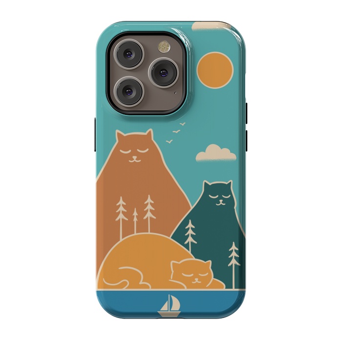 iPhone 14 Pro StrongFit Cats mountains nature by Coffee Man
