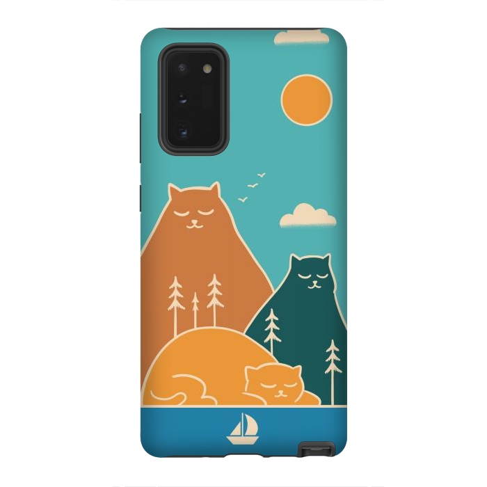 Galaxy Note 20 StrongFit Cats mountains nature by Coffee Man