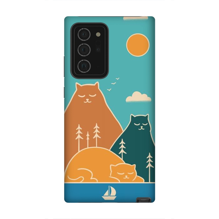 Galaxy Note 20 Ultra StrongFit Cats mountains nature by Coffee Man