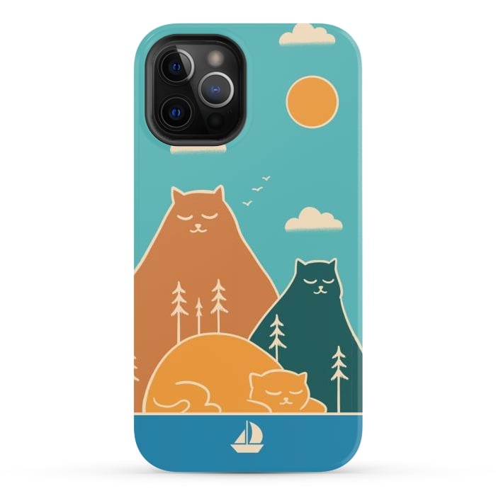 iPhone 12 Pro Max StrongFit Cats mountains nature by Coffee Man