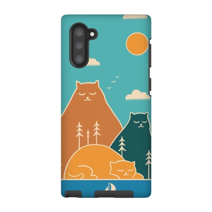 Galaxy Note 10 StrongFit Cats mountains nature by Coffee Man