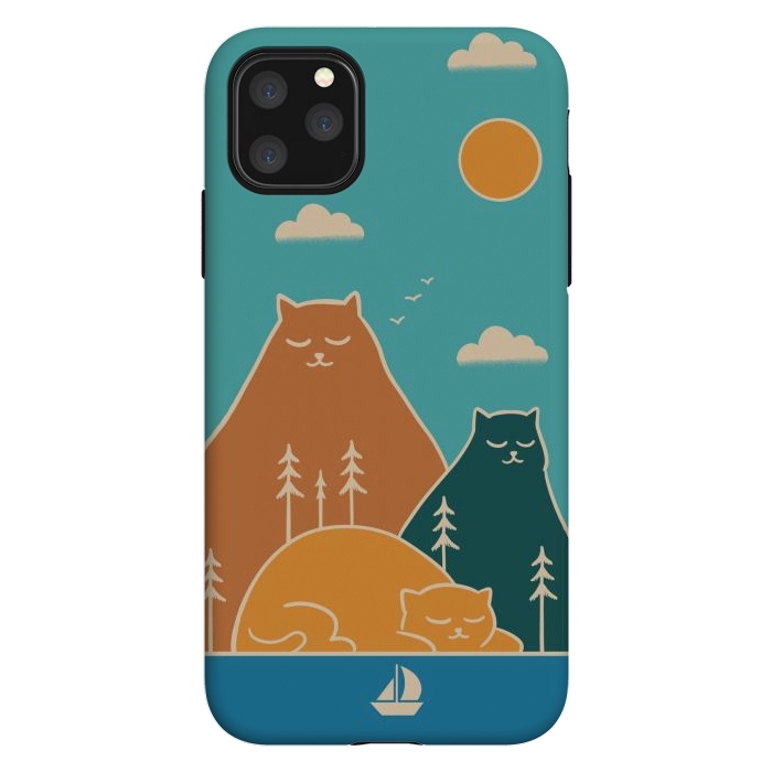 iPhone 11 Pro Max StrongFit Cats mountains nature by Coffee Man