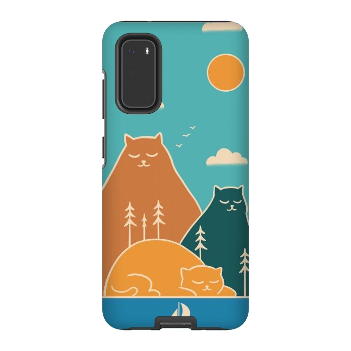 Galaxy S20 StrongFit Cats mountains nature by Coffee Man