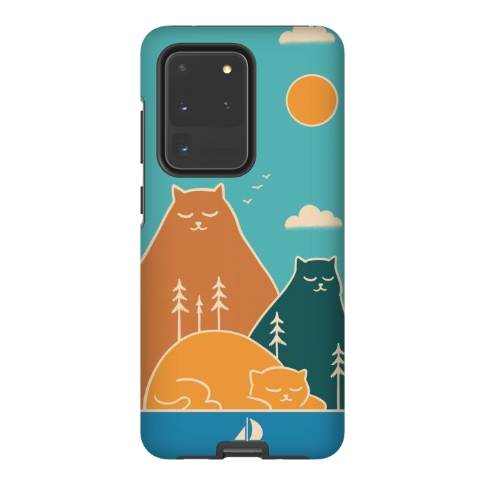 Galaxy S20 Ultra StrongFit Cats mountains nature by Coffee Man