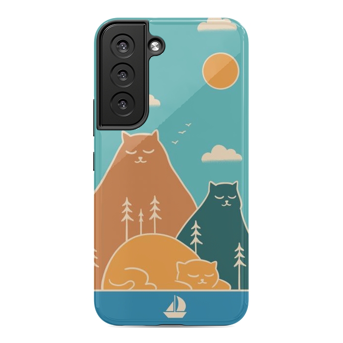 Galaxy S22 StrongFit Cats mountains nature by Coffee Man