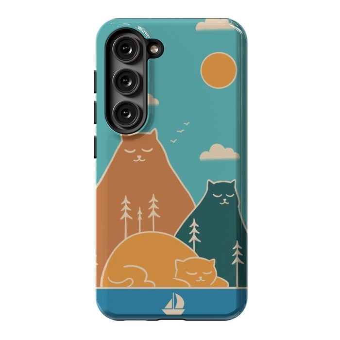 Galaxy S23 StrongFit Cats mountains nature by Coffee Man