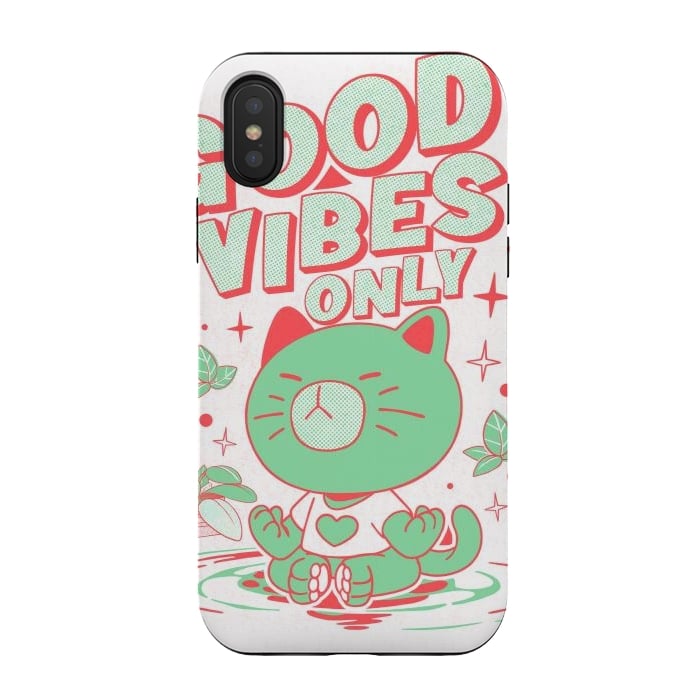 iPhone Xs / X StrongFit Good Vibes Only  by Ilustrata