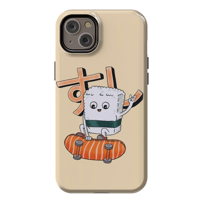 iPhone 14 Plus StrongFit Sushi and skateboard by Coffee Man