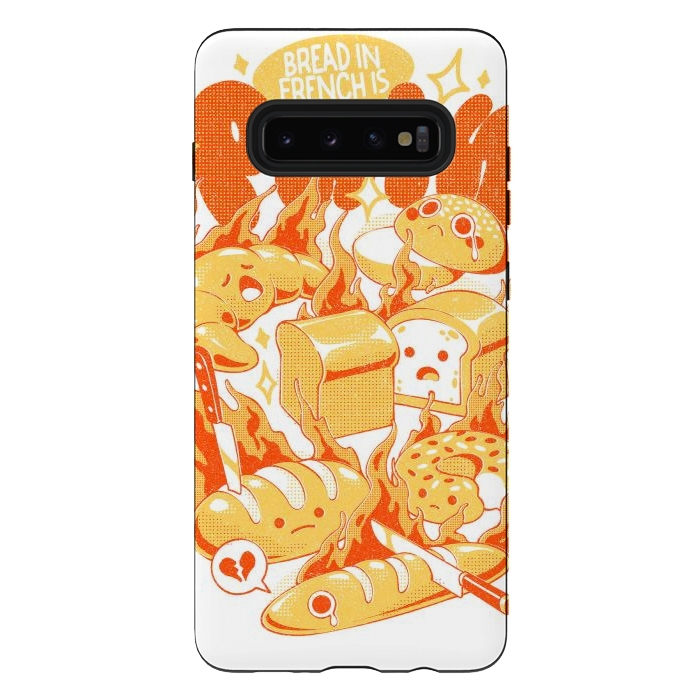 Galaxy S10 plus StrongFit French Bread by Ilustrata