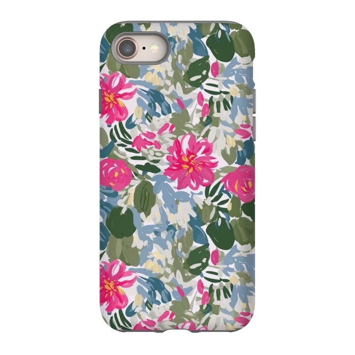 iPhone 8 StrongFit Pink magenta floral  by Josie