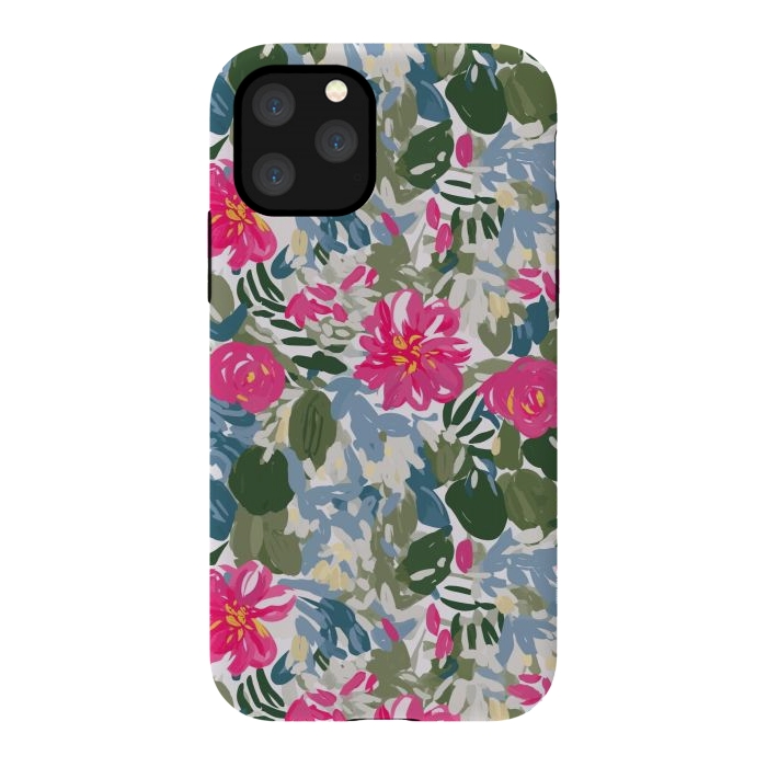 iPhone 11 Pro StrongFit Pink magenta floral  by Josie