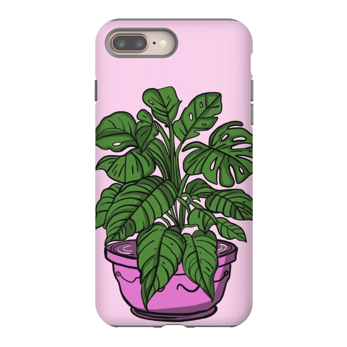 iPhone 7 plus StrongFit Monstera leaves in a potted plant by Josie