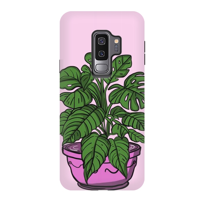 Galaxy S9 plus StrongFit Monstera leaves in a potted plant by Josie