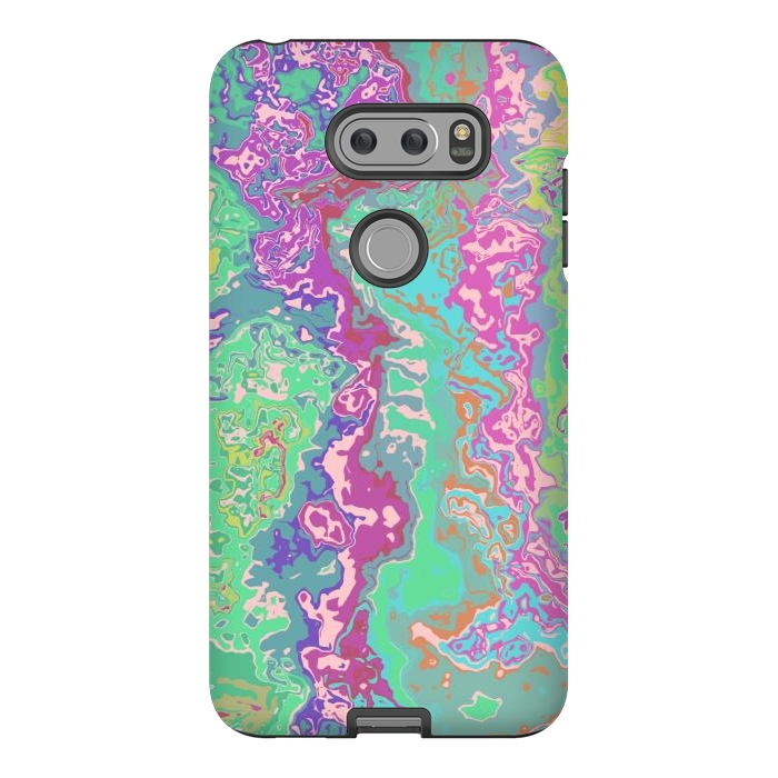 V30 StrongFit Marble pink green fluid art by Josie