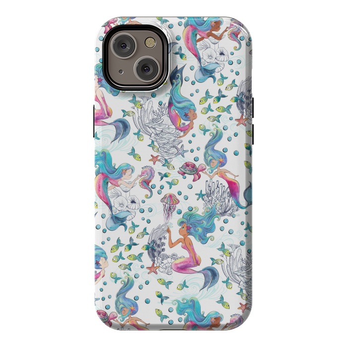 iPhone 14 Plus StrongFit Modern Mermaid Toile by gingerlique