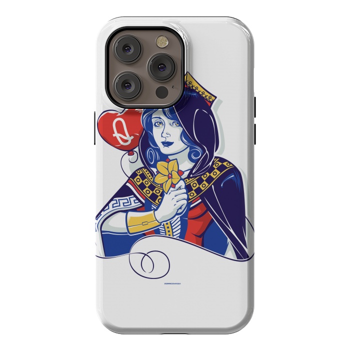 iPhone 14 Pro max StrongFit Queen of hearts by Draco