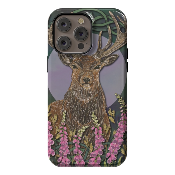 iPhone 14 Pro max StrongFit Woodland Stag by Lotti Brown