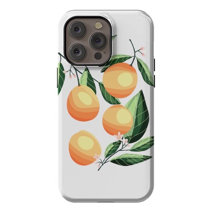 iPhone 14 Pro max StrongFit Peaches on white by Jelena Obradovic