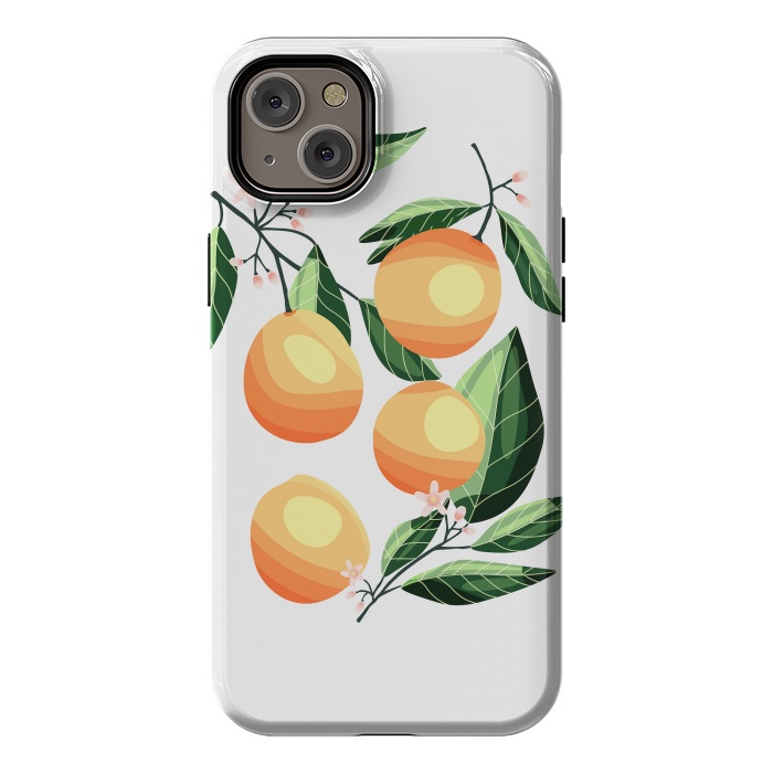 iPhone 14 Plus StrongFit Peaches on white by Jelena Obradovic
